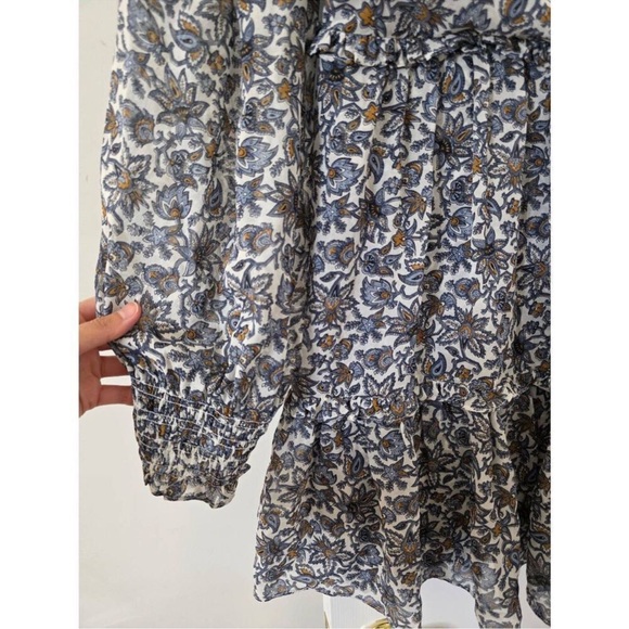 Veronica Beard Savile Ruffled Floral Silk Dress - Picture 7 of 10